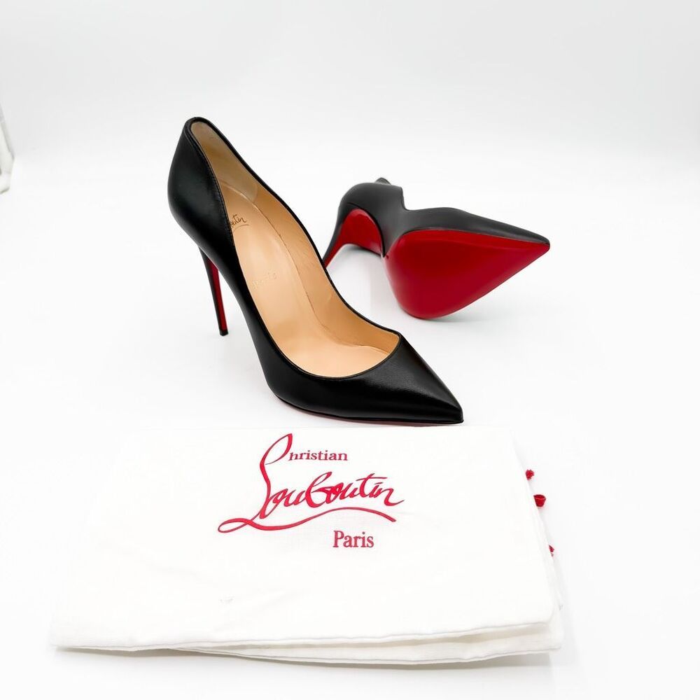 Christian Louboutin So Kate Black Pointed Toe Stiletto Heels Pumps EU 39.5 US 9.
